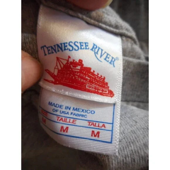 Grey Blah blah blah Tee T-Shirt Short Sleeve cotton blend Unisex Sz M graphic T - Picture 3 of 6